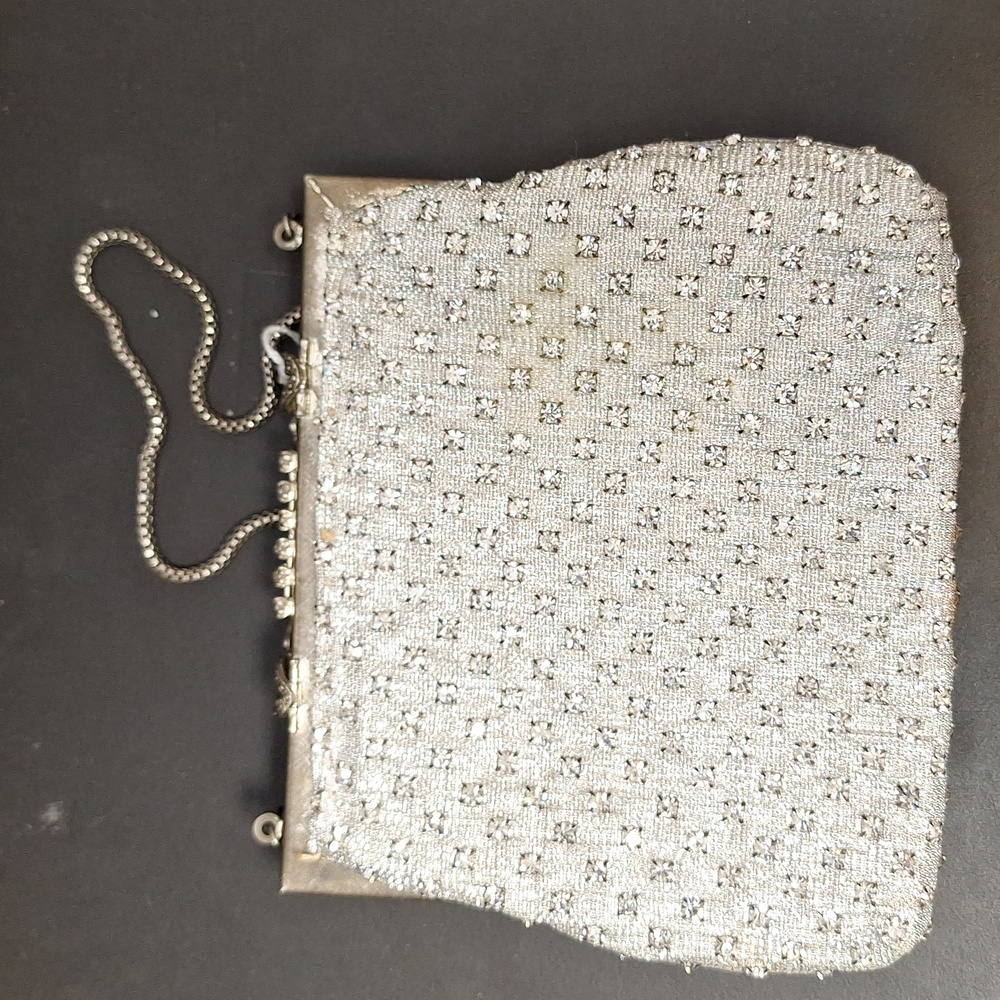 Vintage rhinestone jeweled evening bag